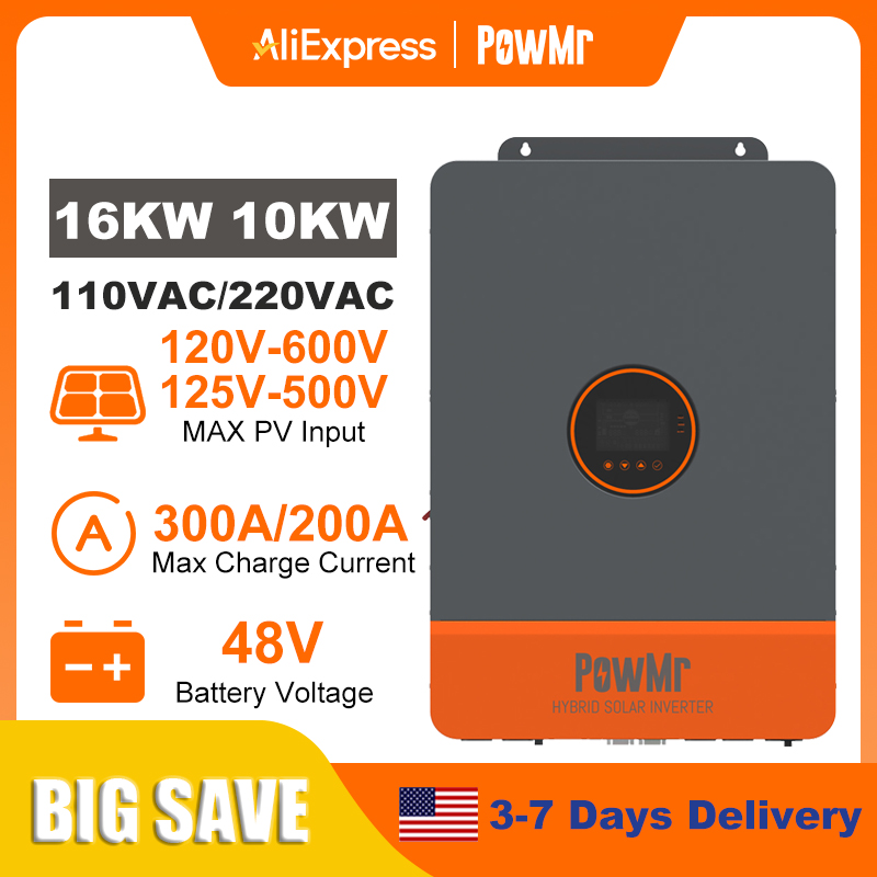 Split Phase Inverter 10Kw 110V 220V - อินเวอร์เตอร์ PowMr 16KW 10KW แบบแยกเฟส 110V