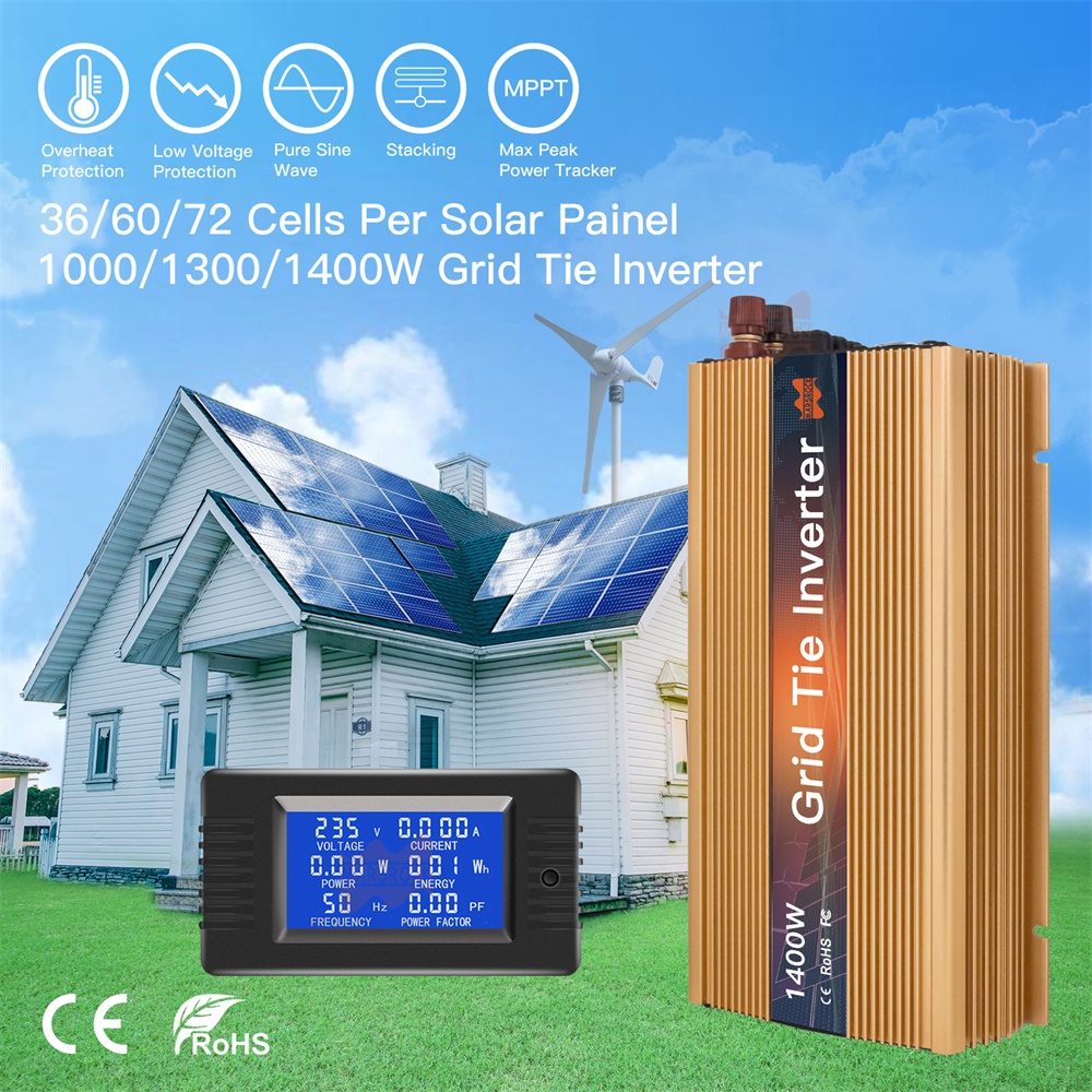 อินเวอร์เตอร์ไมโครโซลาร์แบบเชื - Micro Inverter 1400W Solar Grid Tie บทวิจารณ์และราคา