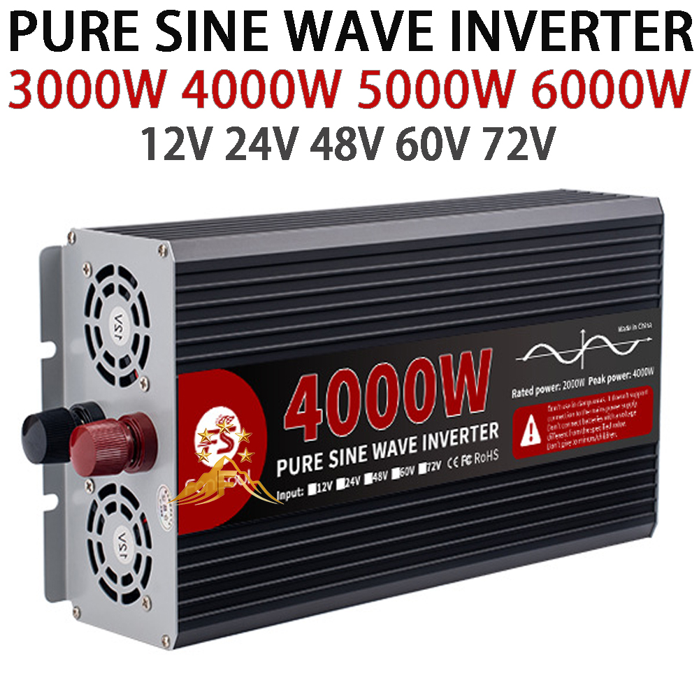 อินเวอร์เตอร์คลื่นไซน์บริสุทธิ - Pure Sine Wave Inverter 5000W 48V 220V บทวิจารณ์และราคา