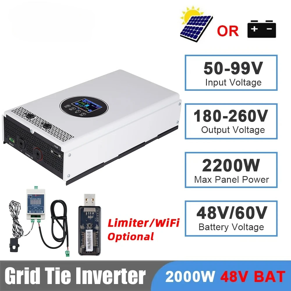 อินเวอร์เตอร์แบบเชื่อมต่อกริด  - Grid Tie Inverter Limiter 2000W บทวิจารณ์และราคา