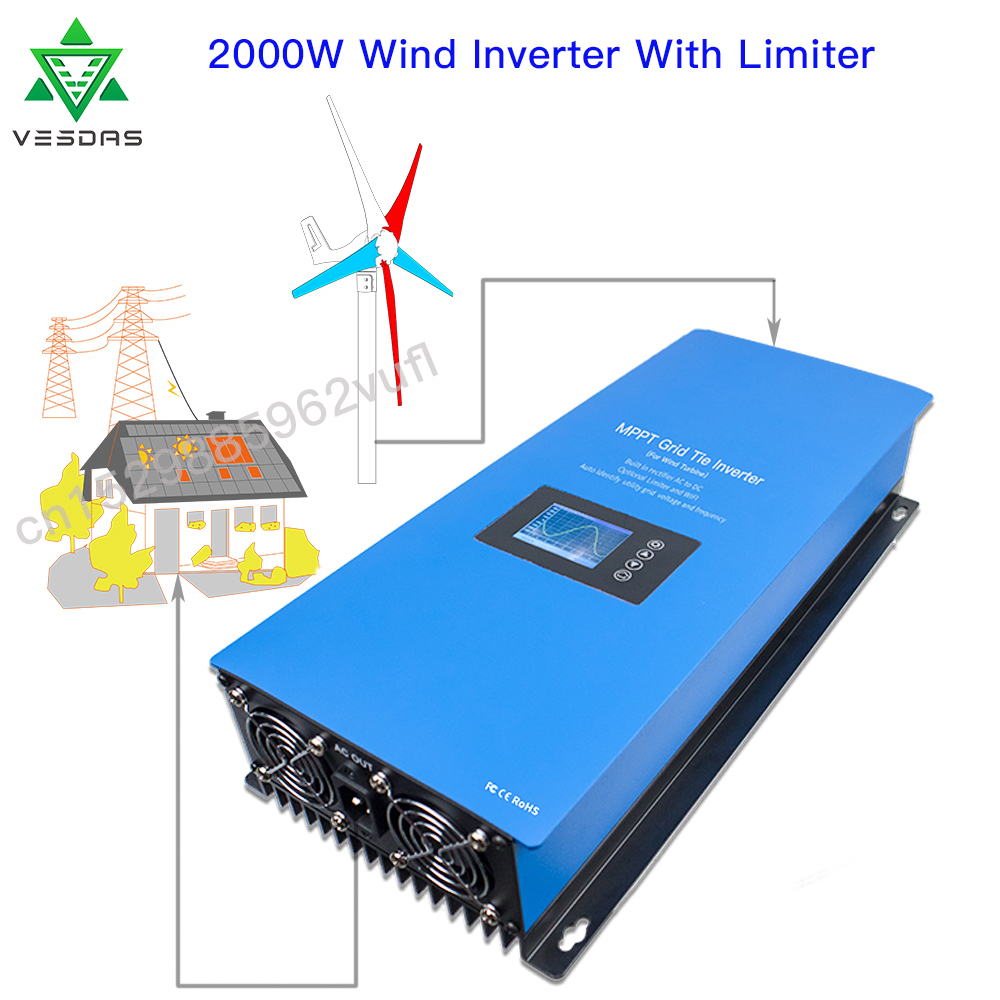 1000W 2000W MPPT Power On Grid - Grid Tie Inverter Limiter 2000W บทวิจารณ์และราคา
