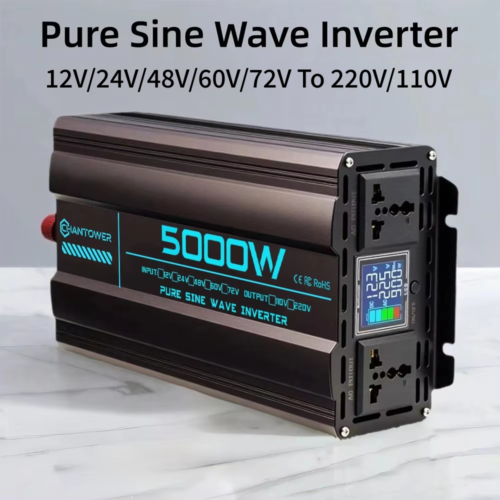 อินเวอร์เตอร์คลื่นไซน์บริสุทธิ - Pure Sine Wave Inverter 5000W 48V 220V บทวิจารณ์และราคา